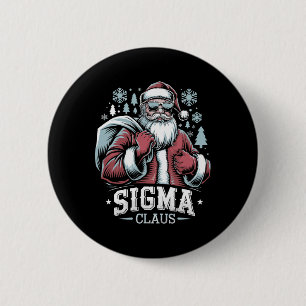 Sigma Claus Cool Santa Funny Christmas Rizz Rizzle 2 Inch Round Button