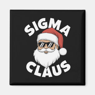 Sigma Claus Cool Santa Funny Christmas Rizz Rizzle Magnet