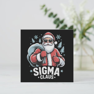 Sigma Claus Cool Santa Funny Xmas Rizz Rizzler Holiday Card
