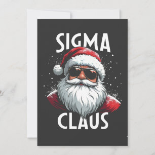 Sigma Claus Funny Gen Alpha Middle School Christma Invitation