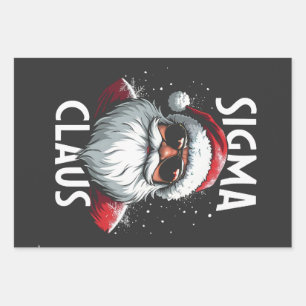 Sigma Claus Funny Gen Alpha Middle School Christma Wrapping Paper Sheet