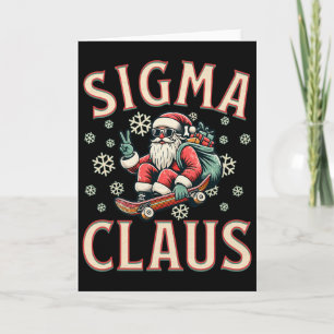 Sigma Claus Funny Santa Christmas Meme Teens Boys  Card