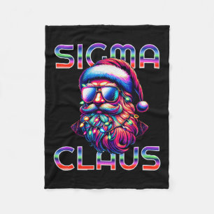 Sigma Claus Funny Santa Christmas Meme Teens Boys  Fleece Blanket