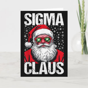 Sigma Claus Santa Funny Christmas Rizz Male For Bo Card