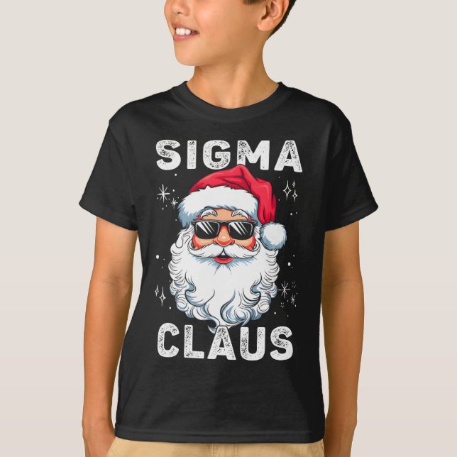 Sigma Claus Santa Funny Christmas Rizz Male The Ri T-Shirt (Front)