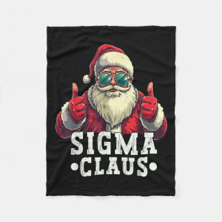 Sigma Claus Santa Funny Christmas Rizz Meme Xmas Fleece Blanket