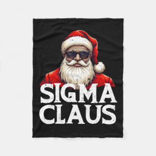 Sigma Claus Santa Funny Christmas Rizz The Rizzler Fleece Blanket