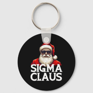 Sigma Claus Santa Funny Christmas Rizz The Rizzler Keychain