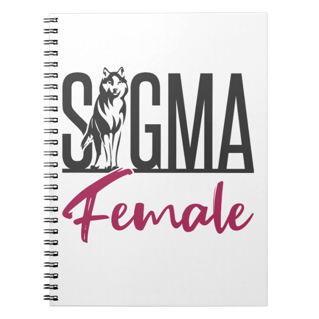 Sigma Female Lone Wolf Notebook (Front)