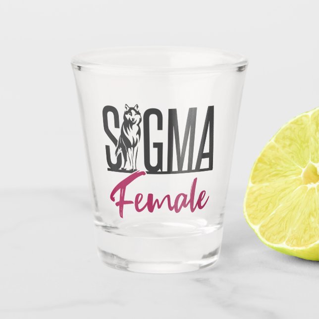 Sigma Female Lone Wolf Shot Glass (Front)