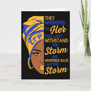 Sigma Gamma Rho Sorority Black History Month Women Card