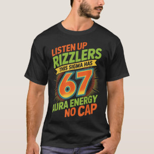 Sigma Has 67 Aura Number 67th Aura Farming Ice Cre T-Shirt