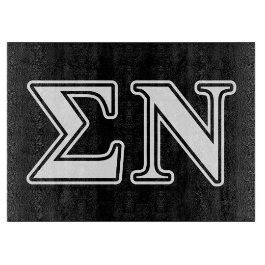 Sigma Nu White and Black Letters Cutting Board | Zazzle.ca