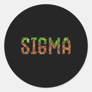 Sigma - Retro Video Game Pixel Art 8-bit Pc Gamer  Classic Round Sticker