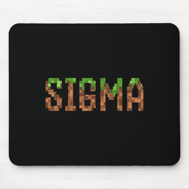 Sigma - Retro Video Game Pixel Art 8-bit Pc Gamer  Mouse Pad (Front)