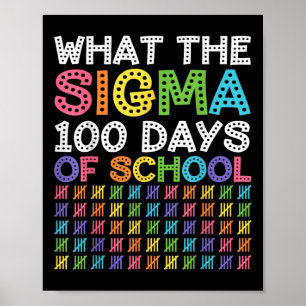 Sigma Skibidi School 100 Days Smarter Funny Meme S Poster