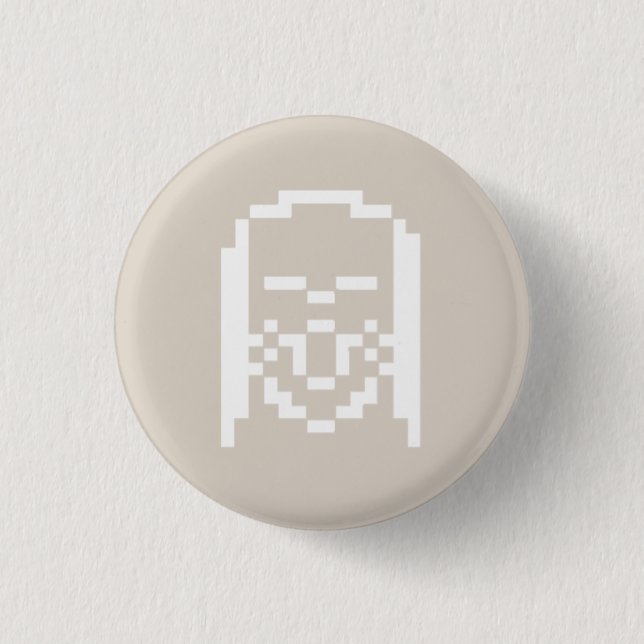 Sigmund, 8 bit front logo 1 inch round button (Front)