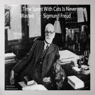 Sigmund Freud Au Bureau & Cat Cat Cat Poster