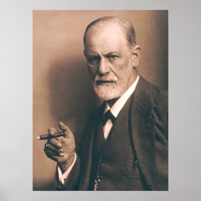 Sigmund Freud avec affiche de Cigar (Devant)
