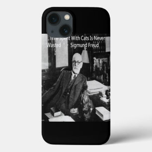Sigmund Freud In His Office & Funny Cat Quote iPhone 13 Case