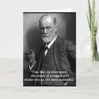 Sigmund Freud "One Day..." citation carte de voeux