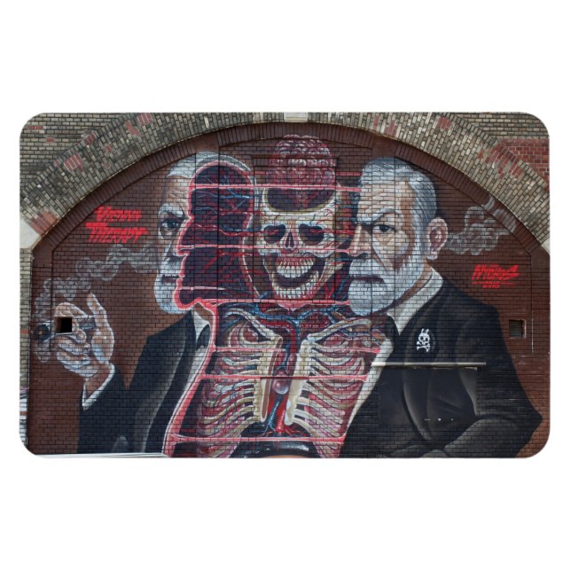 Sigmund Freud Street Art Magnet (Horizontal)