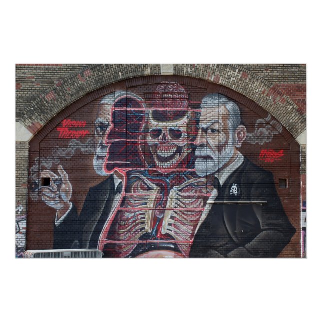Sigmund Freud Street Art Poster (Front)