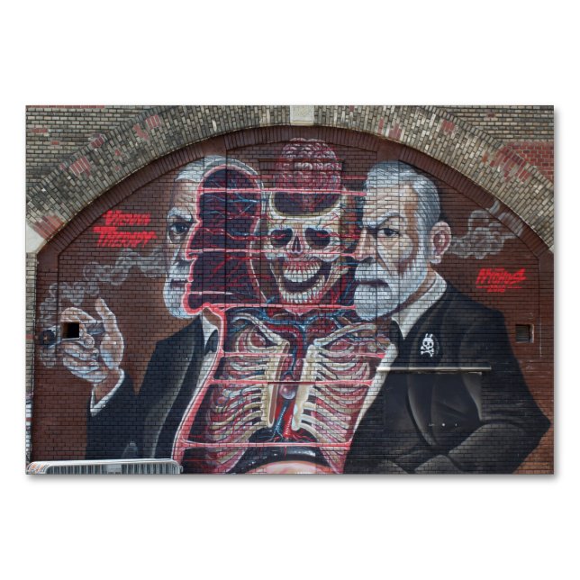 Sigmund Freud Street Art Table Number (Front)
