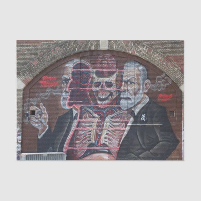 Sigmund Freud Street Art Tissue Paper (Front)