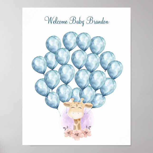 Sign a Balloon, Guest Book Poster, Guestbook (Front)