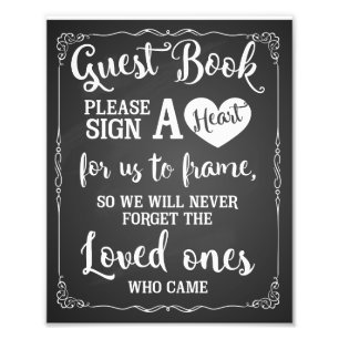 sign a heart guest book wedding sign