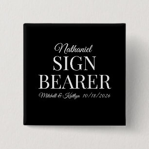 Sign Bearer Wedding 2 Inch Square Button