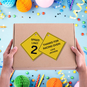 Sign Board   Car Themed Kids Birthday Favour Tags