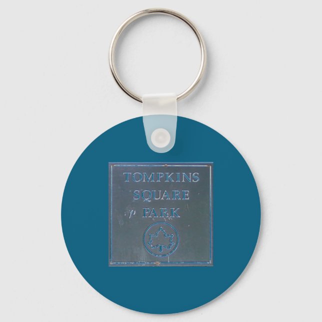 Sign From Tompkins Square Park New York City  Keychain (Front)