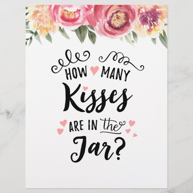 SIGN How many kisses are in the jar? (Front)