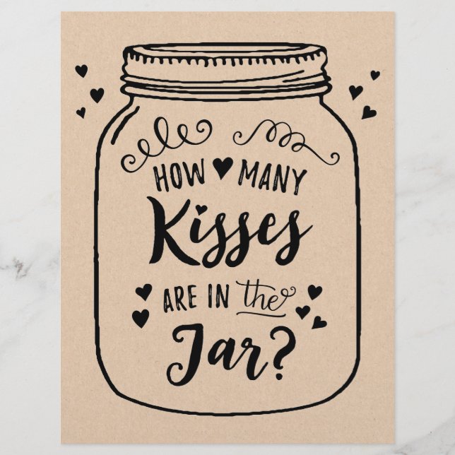 SIGN How many kisses are in the jar? (Front)