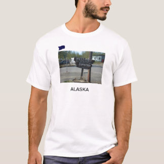 Sign in downtown Talkeetna Alaska t-shirt