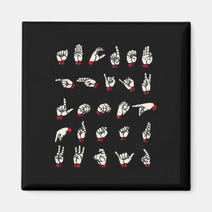 Sign Language - Alphabet A to Z ASL Deaf Awarenes Magnet