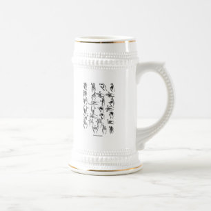 Sign Language Alphabet Beer Stein