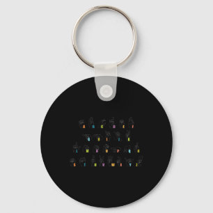 Sign Language Alphabet Design Deafness Awareness A Keychain