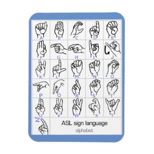 SIGN LANGUAGE ALPHABET magnet