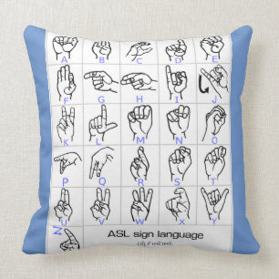 SIGN LANGUAGE ALPHABET pillow