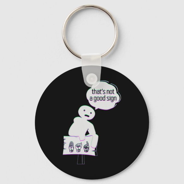 Sign Language ASL American Hand Talking Awareness  Keychain (Front)