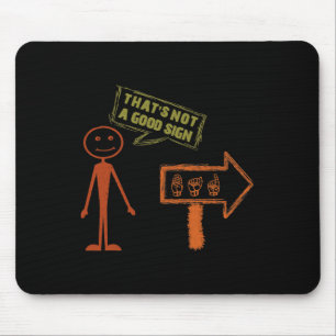 Sign Language ASL American Hand Talking Awareness  Mouse Pad