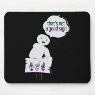 Sign Language ASL American Hand Talking Awareness  Mouse Pad