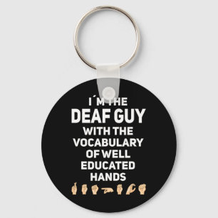 Sign Language Asl Hand Gesture Deaf Awareness 1 Keychain