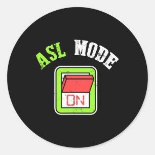 Sign Language Asl Im Deaf Awareness Classic Round Sticker