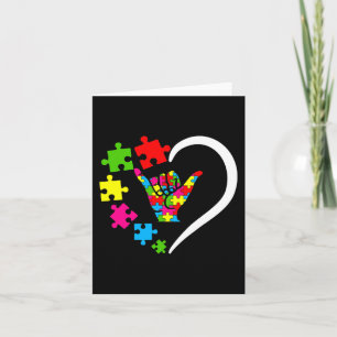 Sign Language ASL Love Autism Awareness Day Appare Card