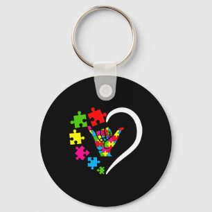 Sign Language Asl Love Autism Awareness Day Appare Keychain