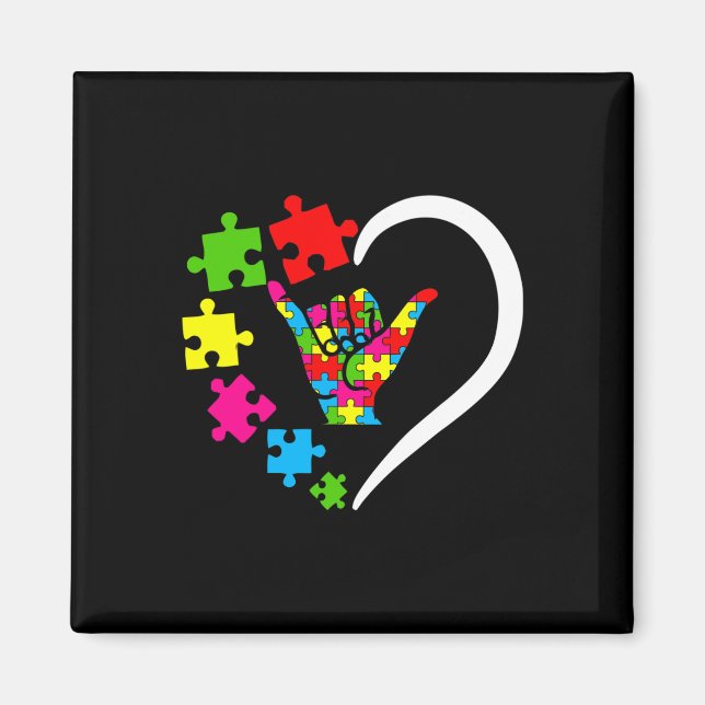 Sign Language ASL Love Autism Awareness Day Appare Magnet (Front)